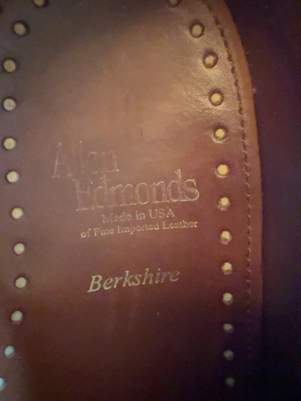 Allen Edmonds Berkshire Men’s Brown Leather Shoes Made in USA V-Tread